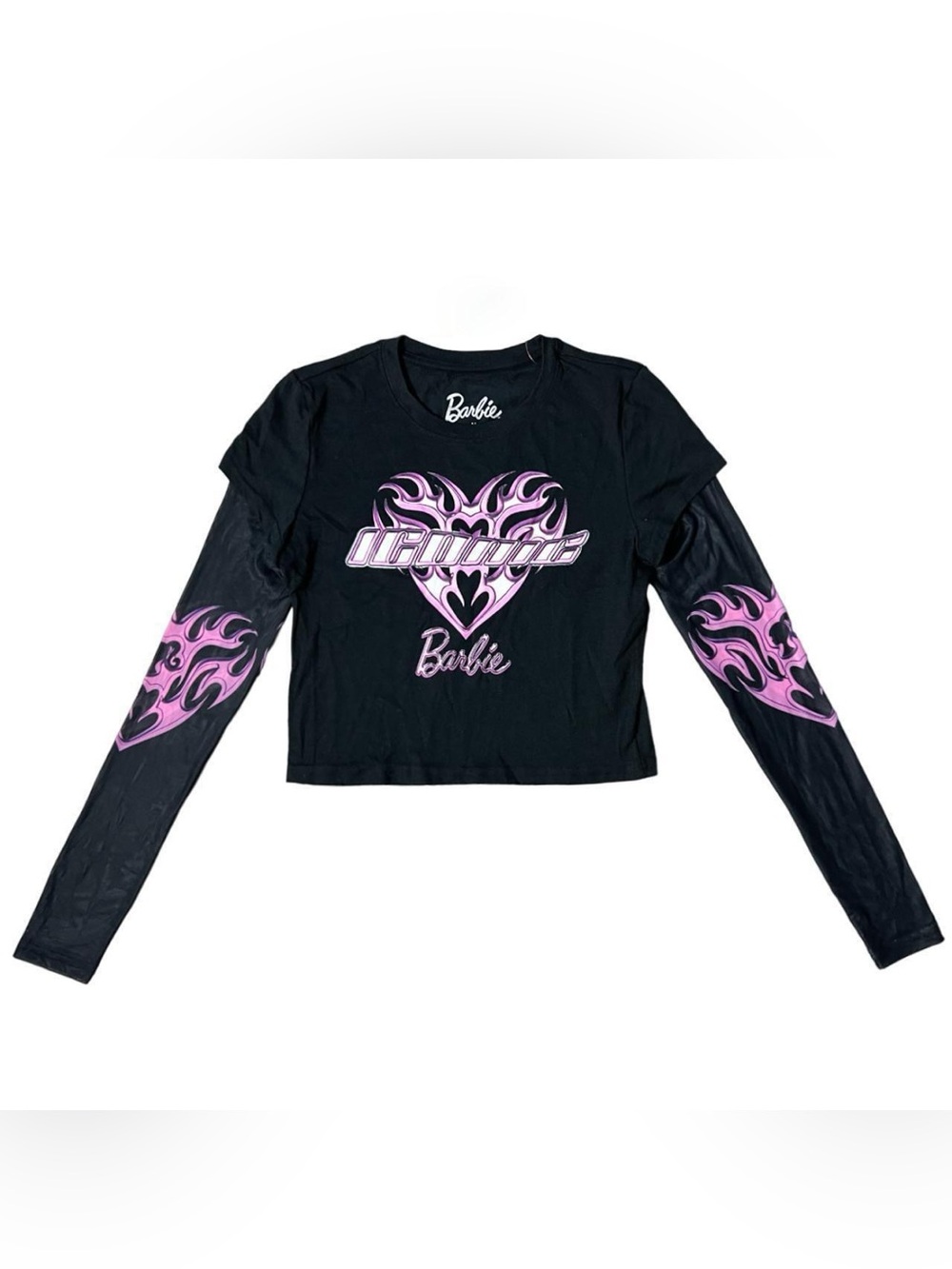 Barbie mesh sleeve t shirt